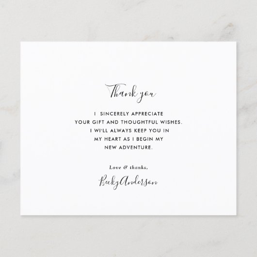 charmant merci carte de graduation script (Dos)