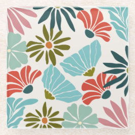 Charmant Modern Levendig Bloemen Onderzetter