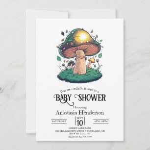 Charmant mooi paddenstoel Baby shower Kaart