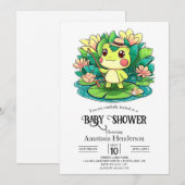 Charmant Mystical Frog Baby shower Kaart (Voorkant / Achterkant)