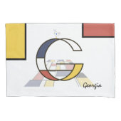 Charmant neoplasticisme Art Monogram. Brief G Kussensloop (Voorkant)