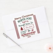 Charmant Noordpool Express ontwerp Vierkante Sticker (Envelop)