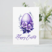 Charmant paasei bedankkaart (Staand voorkant)