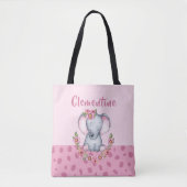 Charmant-PInk Floral Animal Print Draagtas (Voorkant)