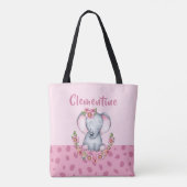 Charmant-PInk Floral Animal Print Draagtas (Achterkant)