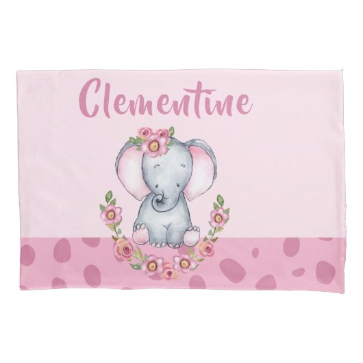 Charmant-PInk Floral Animal Print Kussensloop (Voorkant-Links)