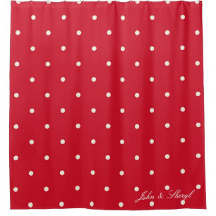 Charmant Polka Dot Douche rideau pour salle de bai