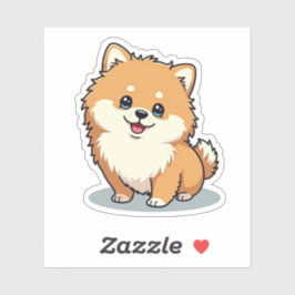 Charmant Pommerse, Bubble Kawaii, Klein Sticker