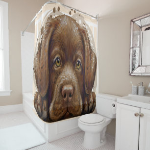 Charmant rideau de douche Labrador