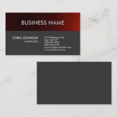 Charmant rouge foncé gris clair Carte de visite mo (Devant / Derrière)