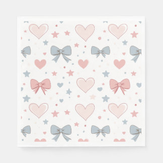 Charmant Roze en Blauwe Pastel Boog Patroon Servet
