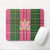 Charmant roze en groen geplakt monogram muismat (Met muis)