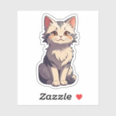 Charmant Schattige Kat ontwerp Sticker (Vel)
