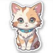 Charmant Schattige kattenontwerp Sticker (Voorkant)
