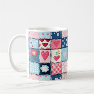 Charmant Schattige patchwork ontwerp Koffiemok