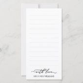 Charmant script Bedankt 2 trouwfoto's (Achterkant)