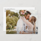 charmant script | carte photo Merci mariage (Devant / Derrière)