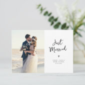 charmant script coeur mariage faire-part (Debout devant)