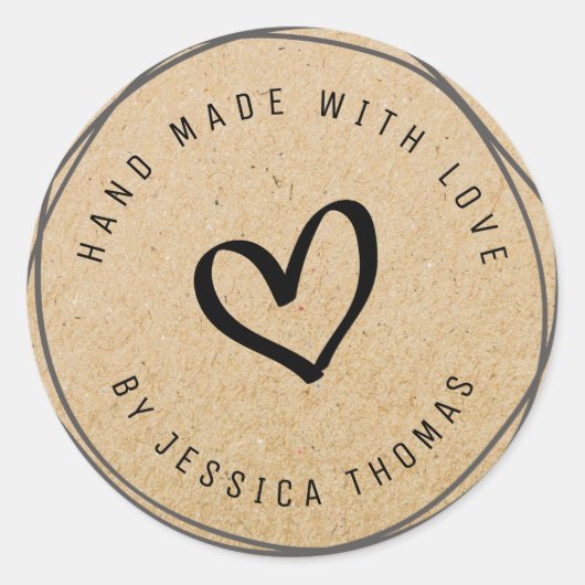 charmant script Sticker artisanal artisanal (Devant)