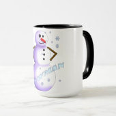 Charmant tasse à café à thème bonhomme de neige. F (Devant droit)