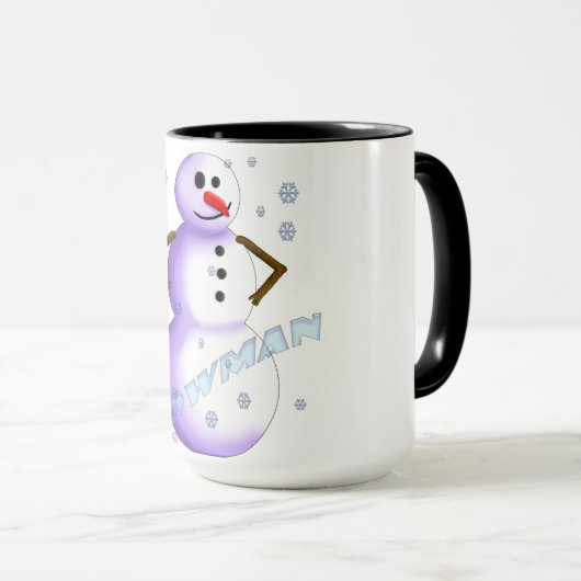 Charmant tasse à café à thème bonhomme de neige. F (Devant droit)