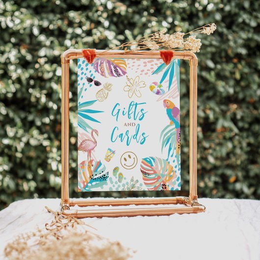 Charmant tropisch thema geschenken teken poster