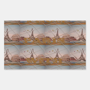 Charmant uit Parijs met liefde J'aime Paris Design Rechthoekige Sticker