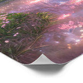 Charmant veld van Cherry Blossoms Poster (Hoek)