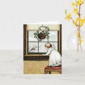 Charmant Vintage Naughty Carte pour notes enfant (Fleur jaune)