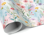 Charmant Wildflower Wrapping papier (Rol Hoek)