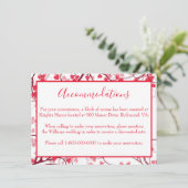 Charmante Accommodaties Rode Harten Informatiekaartje (Staand voorkant)