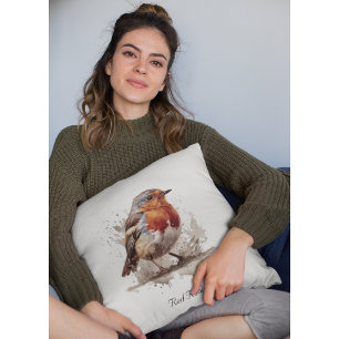 Charmante Achtertuin Robin, op maat Kussen