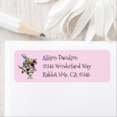 Charmante Alice in Wonderland White Rabbit Etiket (Insitu)