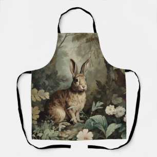 Charmante Antiek haas in het weelderige bos Schort