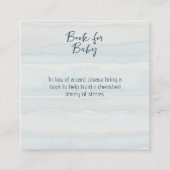 Charmante Baby shower Boek Bericht Enclosure Kaart (Achterkant)