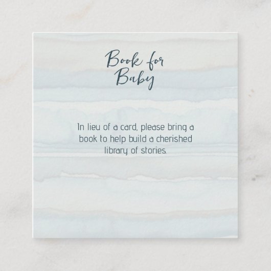 Charmante Baby shower Boek Bericht Enclosure Kaart (Achterkant)