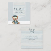 Charmante Baby shower Boek Bericht Enclosure Kaart (Voorkant / Achterkant)