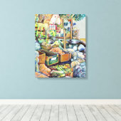 Charmante beloften van een mooi tekka centrum Sing Canvas Afdruk (Insitu (Houten vloer))