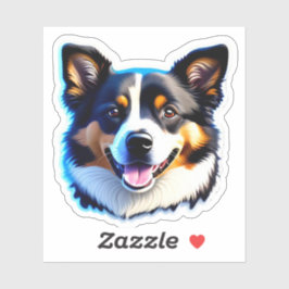 Charmante Berner Puppy met donzige vacht Sticker