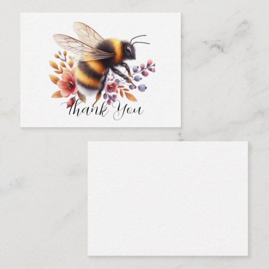 Charmante bij Dank u Notitiekaartje (Voorkant / Achterkant)