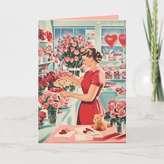 Charmante bloemenwinkel scene (Voorkant)