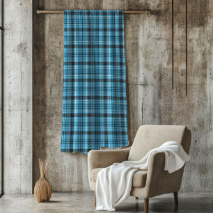 Charmante Blue Grey Plaid Throw voor Heren Gifting Fleece Deken