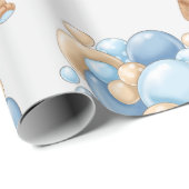 Charmante Boy Teddy Bear Ballon Cadeaupapier (Rol Hoek)