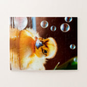 Charmante Bubble Duckling Puzzel Legpuzzel (Horizontaal)