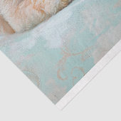 Charmante Bunny met Mint Bow & Peonies Decoupage Tissuepapier (Detail)