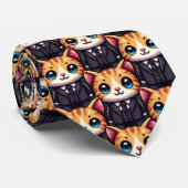 Charmante Cat Executive Stropdas (Opgerold)