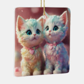 "Charmante Cat Ornamenten" Keramisch Ornament (Rechts)