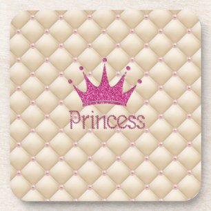 Charmante Chic Parels, Tiara, Prinses, Glitterig Bier Onderzetter
