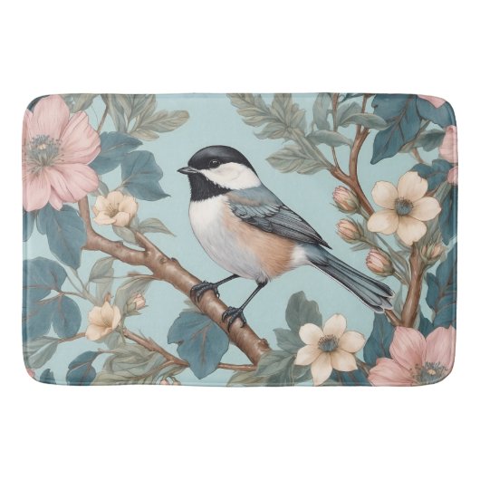 Charmante Chickadee Bird Badmat (Voorkant)