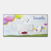 Charmante coccinelle aux ballons colorés (Clavier et souris)